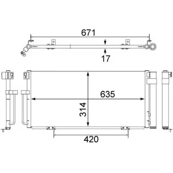 Condenseur, climatisation MAHLE AC 473 000S