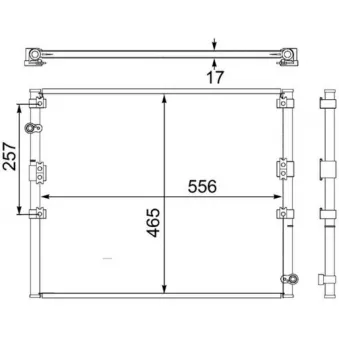 Condenseur, climatisation MAHLE AC 474 000S