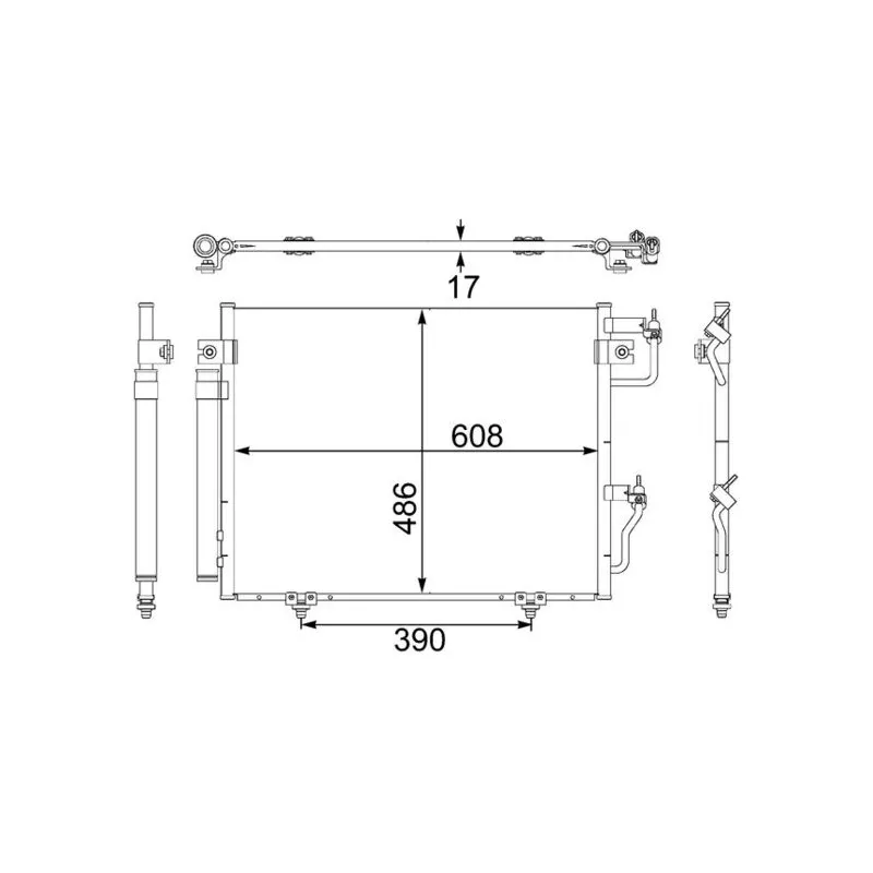 Condenseur, climatisation MAHLE AC 475 001S