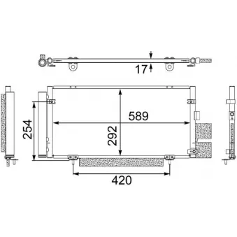 Condenseur, climatisation MAHLE AC 477 000S