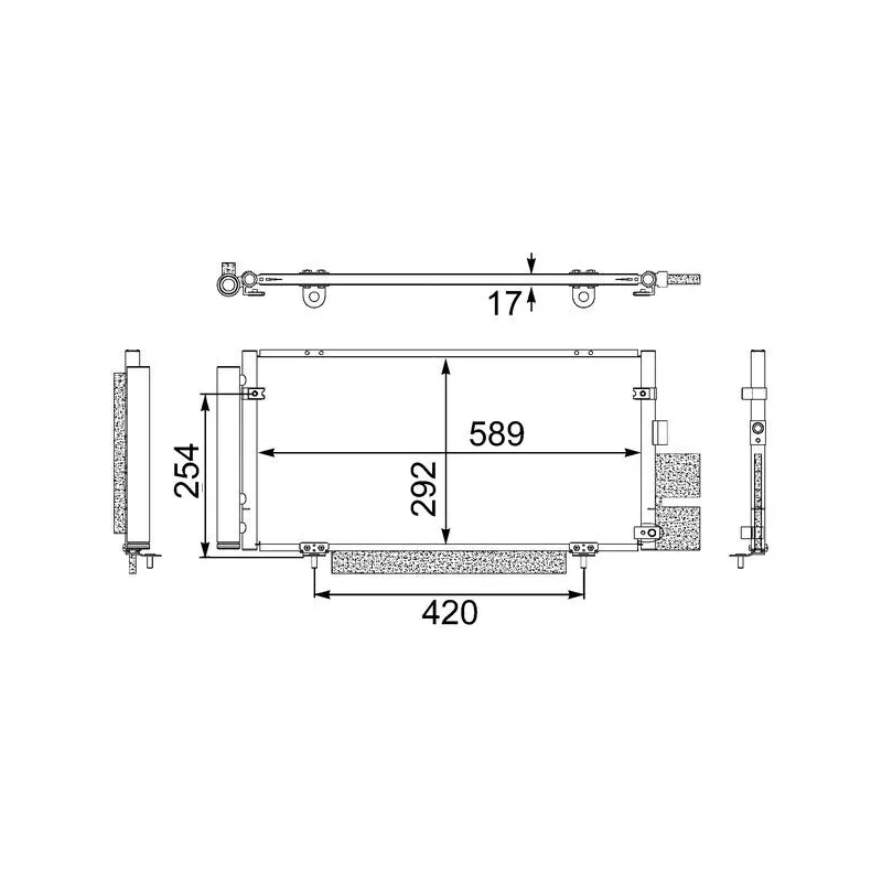 Condenseur, climatisation MAHLE AC 477 000S