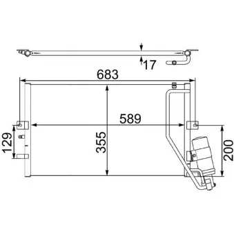 Condenseur, climatisation MAHLE AC 478 000S