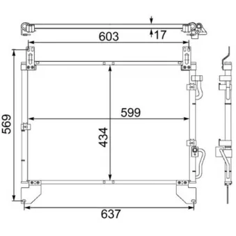 Condenseur, climatisation MAHLE AC 480 000S