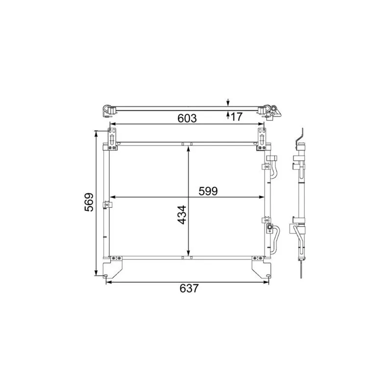 Condenseur, climatisation MAHLE AC 480 000S