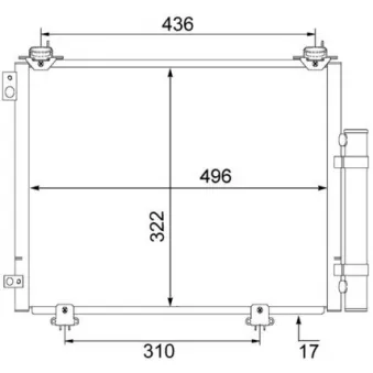 Condenseur, climatisation MAHLE AC 484 000S