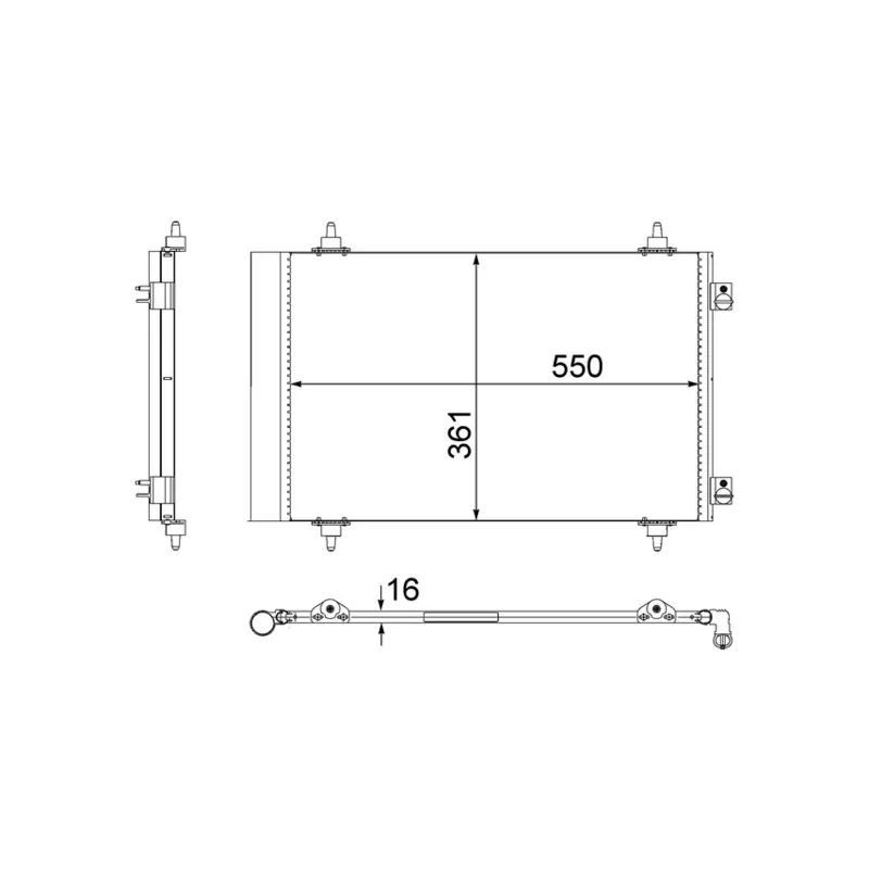 Condenseur, climatisation MAHLE AC 487 000S