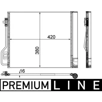 Condenseur, climatisation MAHLE AC 488 000P