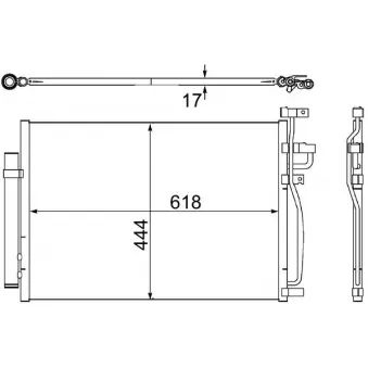 Condenseur, climatisation MAHLE AC 489 000S