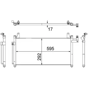Condenseur, climatisation MAHLE AC 491 000S