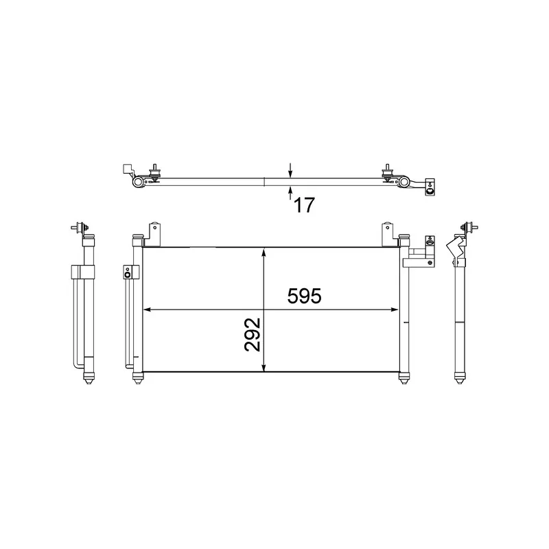 Condenseur, climatisation MAHLE AC 491 000S