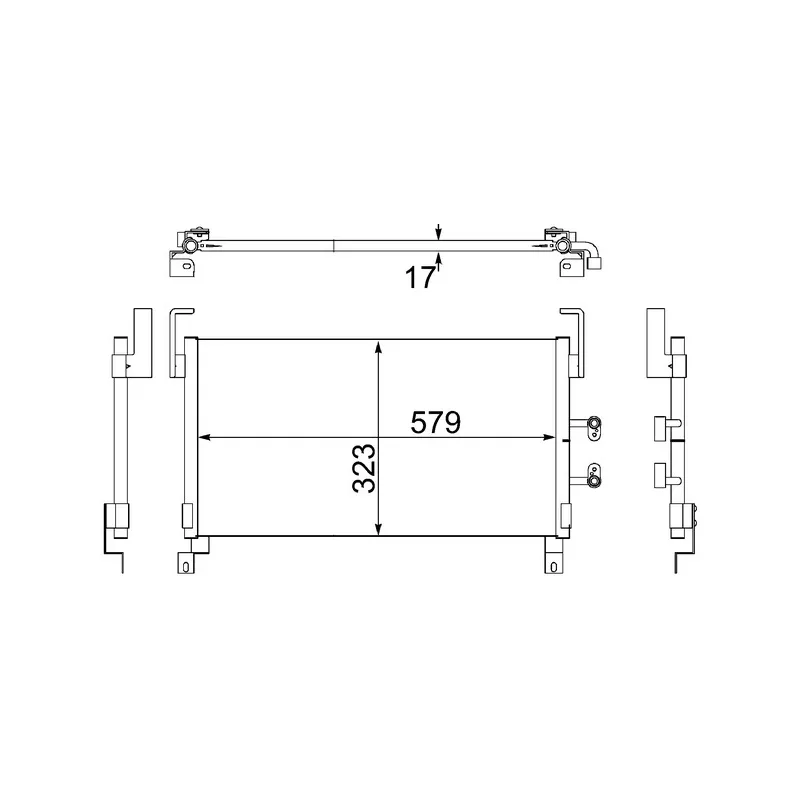 Condenseur, climatisation MAHLE AC 492 000S