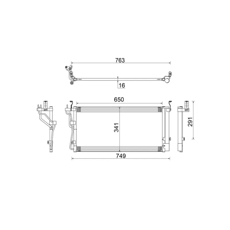 Condenseur, climatisation MAHLE AC 493 000S