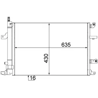 Condenseur, climatisation MAHLE AC 497 000S