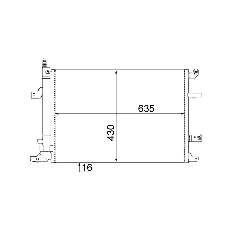 Condenseur, climatisation MAHLE AC 497 000S