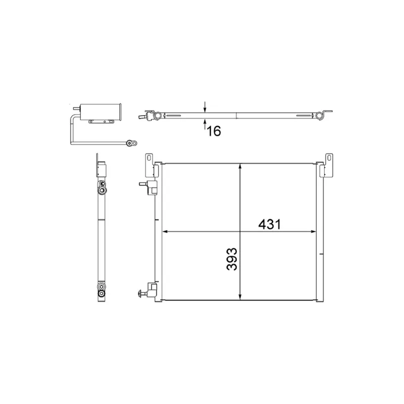 Condenseur, climatisation MAHLE AC 499 000S