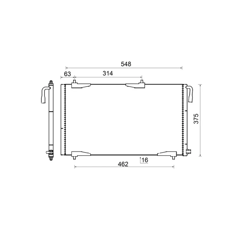 Condenseur, climatisation MAHLE AC 501 000S