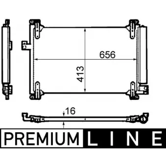 Condenseur, climatisation MAHLE AC 504 000P