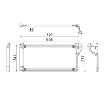 Condenseur, climatisation MAHLE AC 506 000S