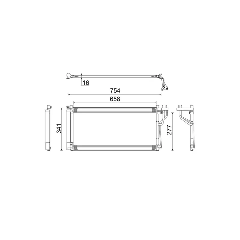 Condenseur, climatisation MAHLE AC 506 000S