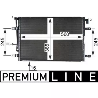 Condenseur, climatisation MAHLE AC 508 000P