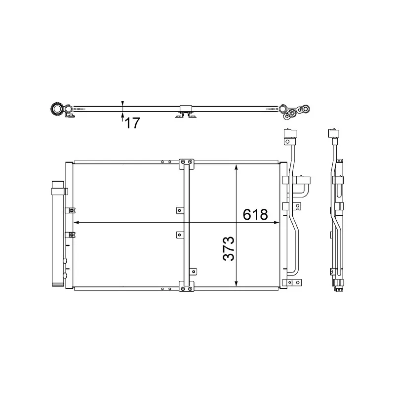 Condenseur, climatisation MAHLE AC 510 000S