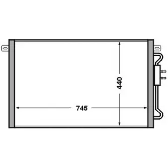 Condenseur, climatisation MAHLE AC 513 000S