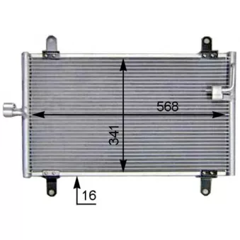 Condenseur, climatisation MAHLE AC 514 000S