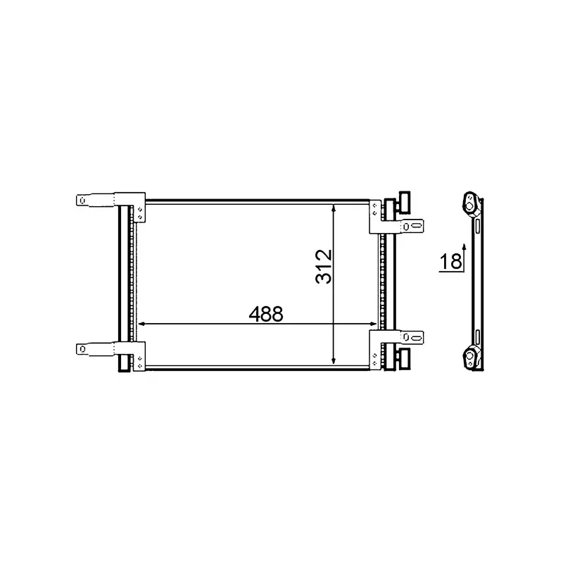 Condenseur, climatisation MAHLE AC 516 000S