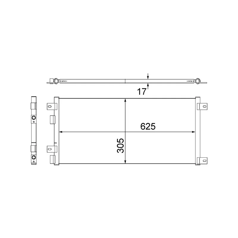 Condenseur, climatisation MAHLE AC 517 000S