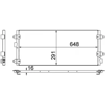 Condenseur, climatisation MAHLE AC 518 000S