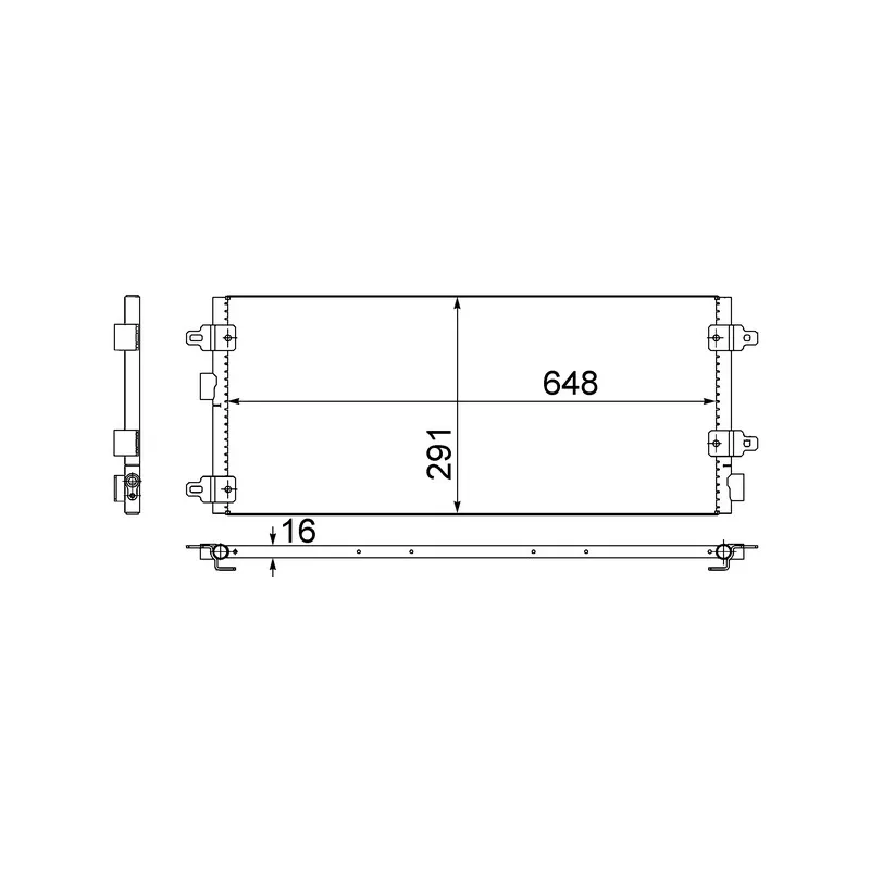 Condenseur, climatisation MAHLE AC 518 000S