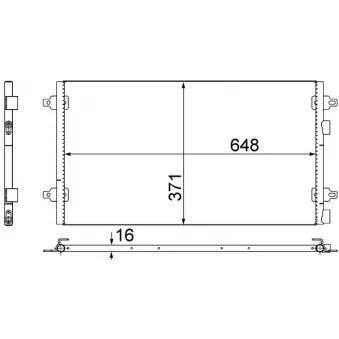 Condenseur, climatisation MAHLE AC 519 000S