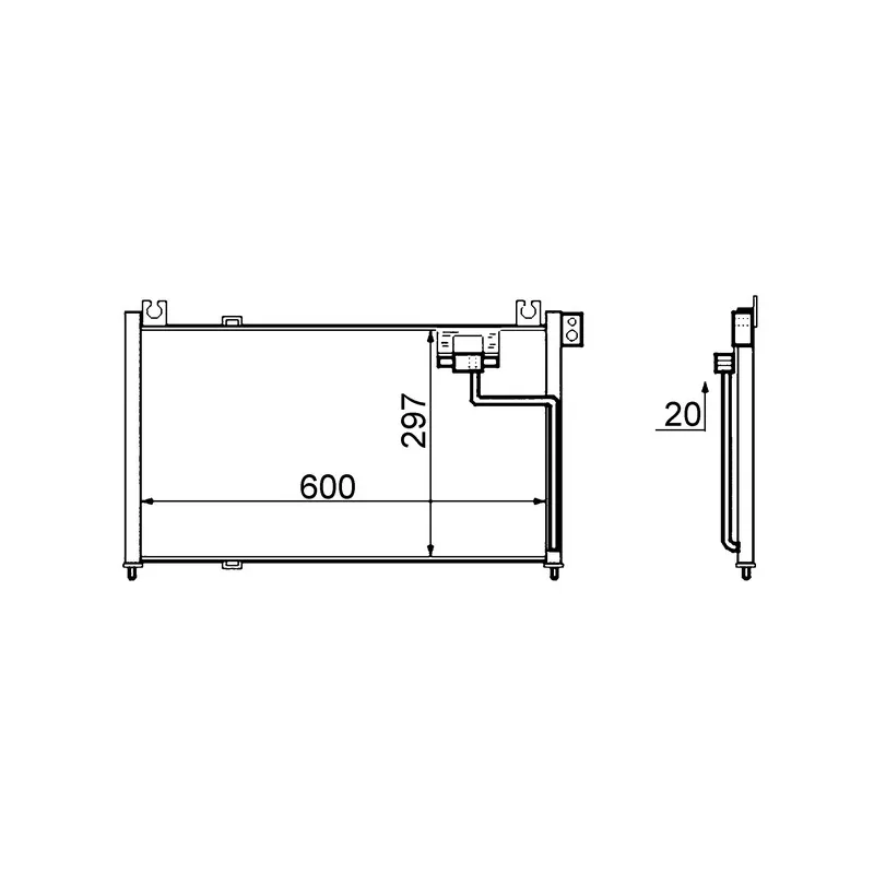 Condenseur, climatisation MAHLE AC 523 000S