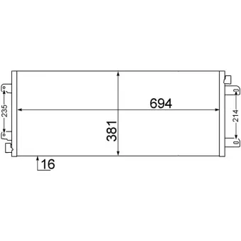 Condenseur, climatisation MAHLE AC 527 000S
