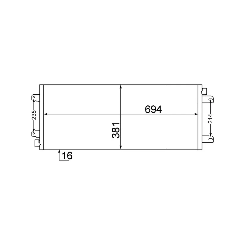 Condenseur, climatisation MAHLE AC 527 000S