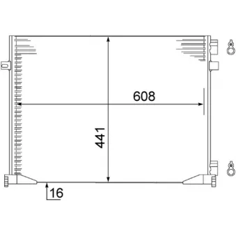 Condenseur, climatisation MAHLE AC 528 000S