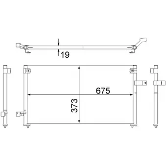 Condenseur, climatisation MAHLE AC 535 000S