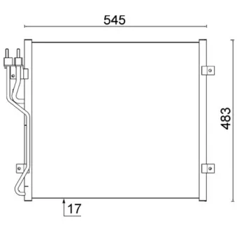 Condenseur, climatisation MAHLE AC 545 000S