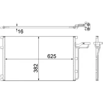 Condenseur, climatisation MAHLE AC 551 001S