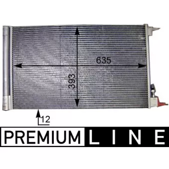 Condenseur, climatisation MAHLE AC 552 000P