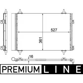 Condenseur, climatisation MAHLE AC 554 000P