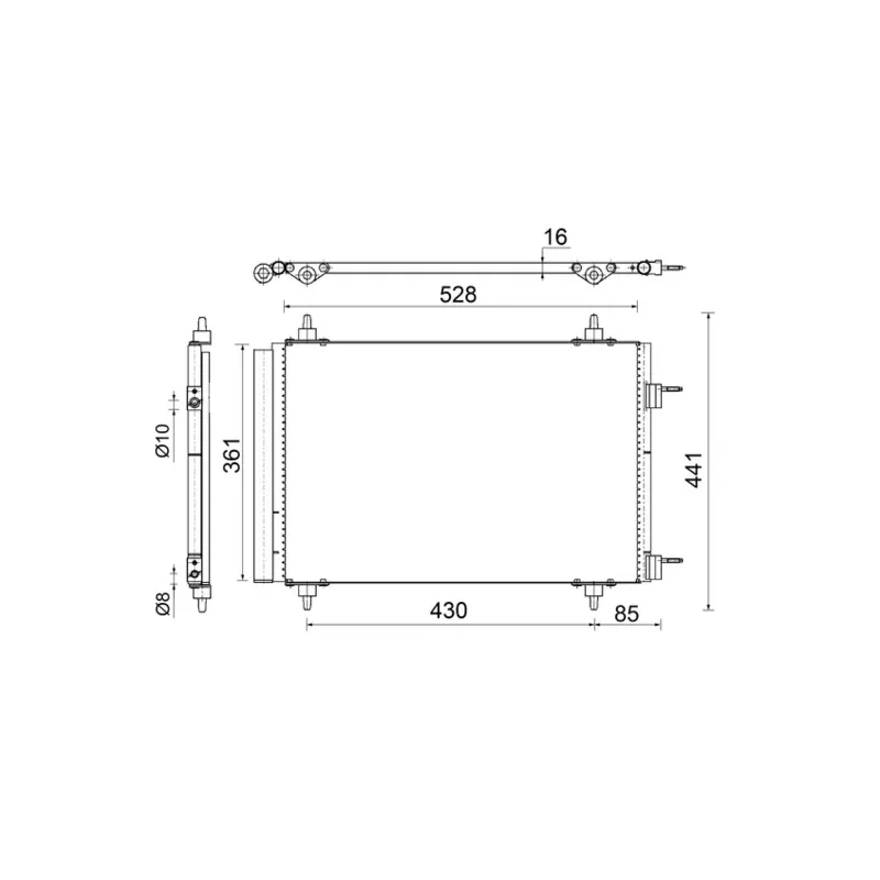 Condenseur, climatisation MAHLE AC 554 000S