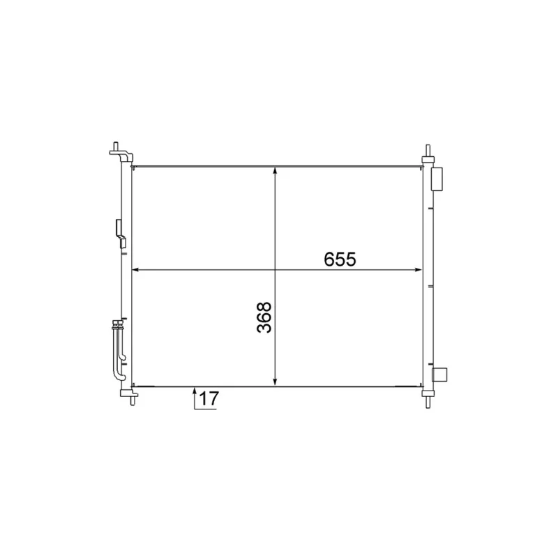Condenseur, climatisation MAHLE AC 558 000S