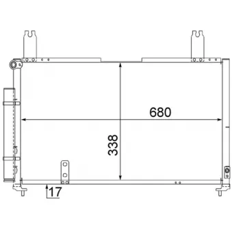 Condenseur, climatisation MAHLE AC 565 000S