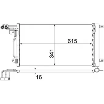 Condenseur, climatisation MAHLE AC 566 000S