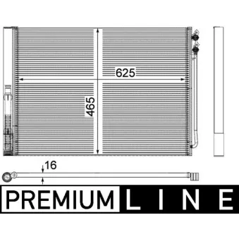 Condenseur, climatisation MAHLE AC 567 000P