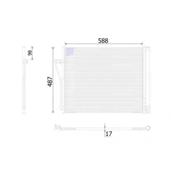 Condenseur, climatisation MAHLE AC 568 000S