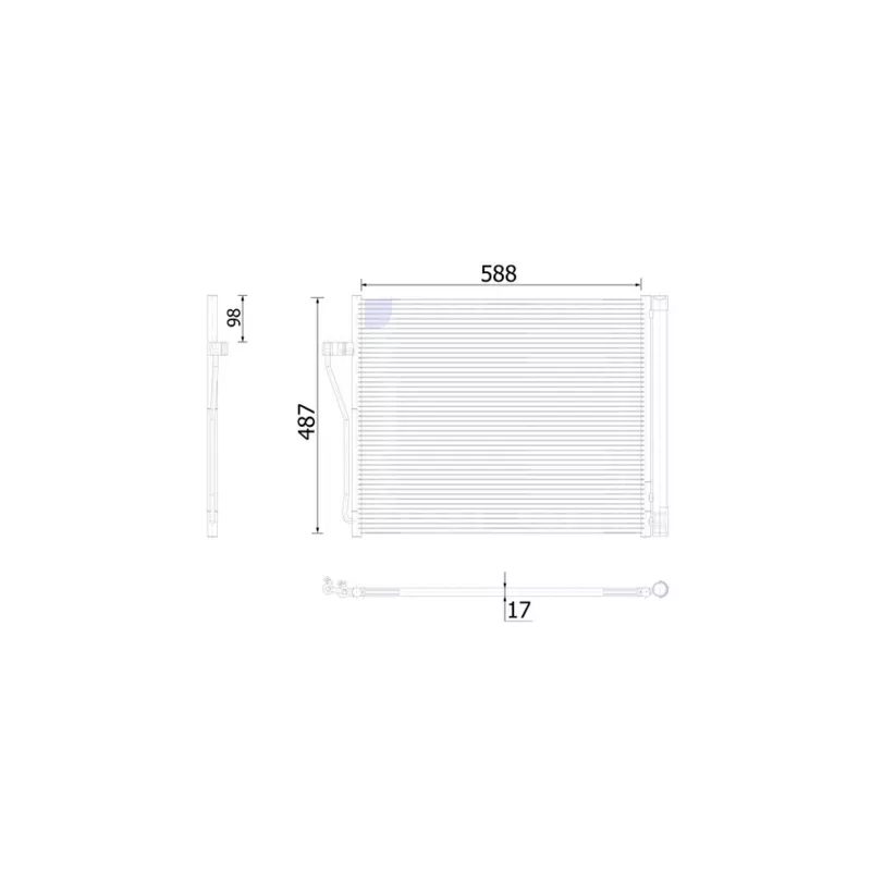 Condenseur, climatisation MAHLE AC 568 000S