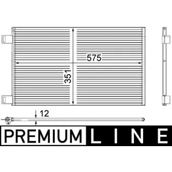 Condenseur, climatisation MAHLE AC 569 000P