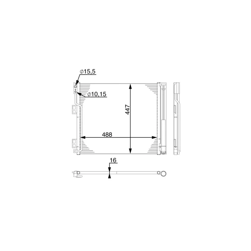 Condenseur, climatisation MAHLE AC 570 000S